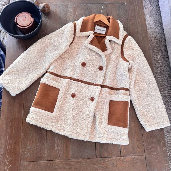 Stand Studio Chloe Faux Suede Jacket Size 40 / 8 - Picture 8 of 9